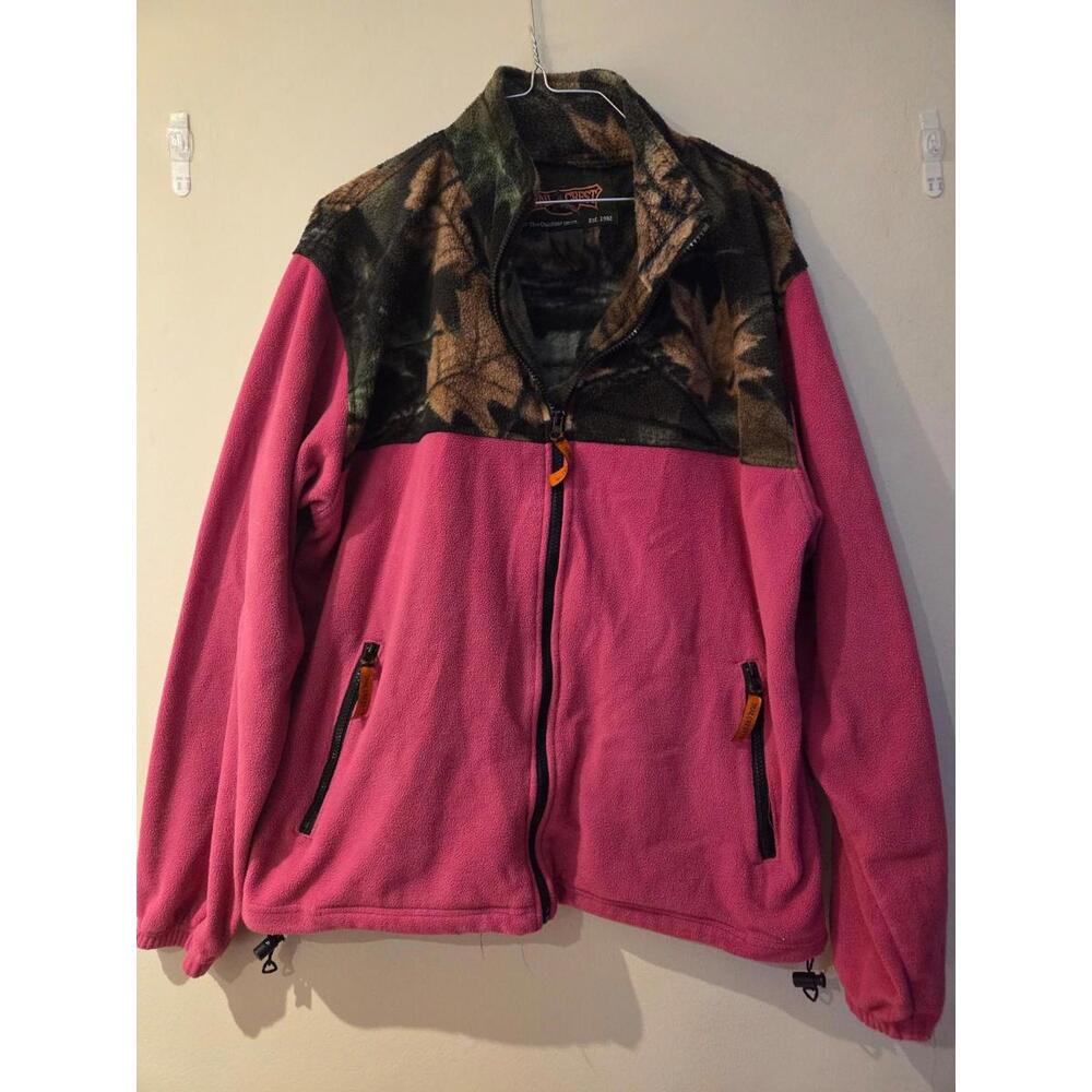 Trail Crest Women's Pink Fleece Zippered  Camouflage Jacket 18/20